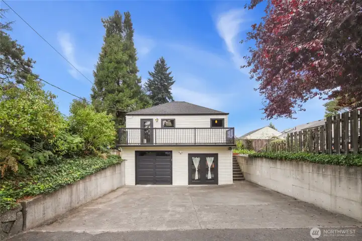 Garage plus large driveway for extra off street parking.