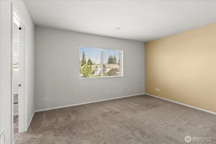 Primary bedroom not staged