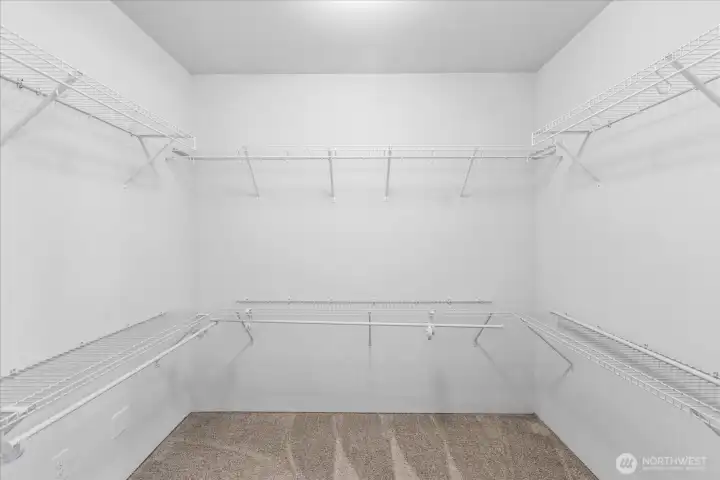 Large walk in closet off of the primary bathroom