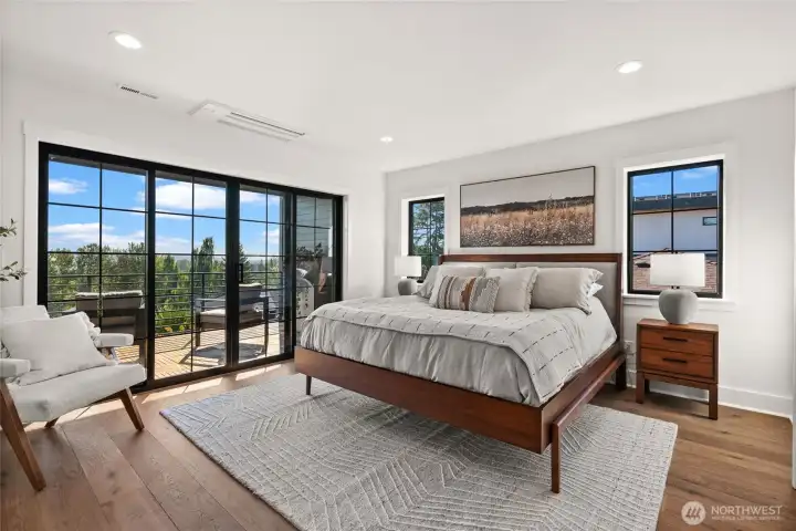 Primary suite with covered deck.