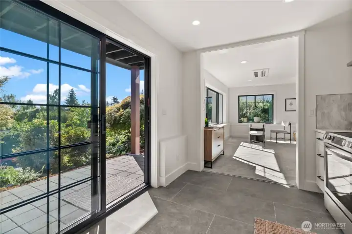 ADU patio and outside entry door.