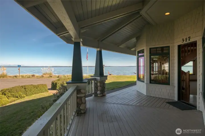 THE WRAP AROUND VERANDA GIVES YOU OVER 180 DEGREE VIEW OF THE WATERFRONT!