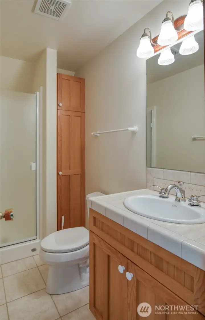 THE APARTMENT ALSO HAS A 3/4 BATH WITH STEP-IN SHOWER!