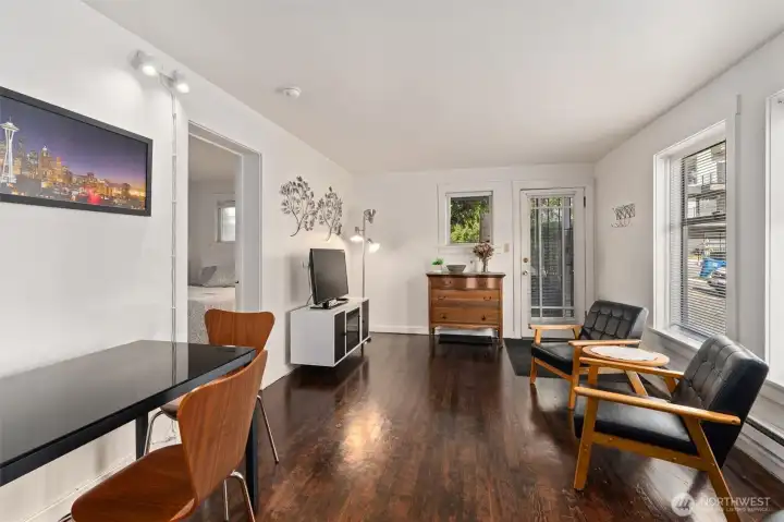 Ground floor living room, unit #1