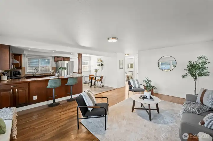 Open concept - kitchen opens to living areas