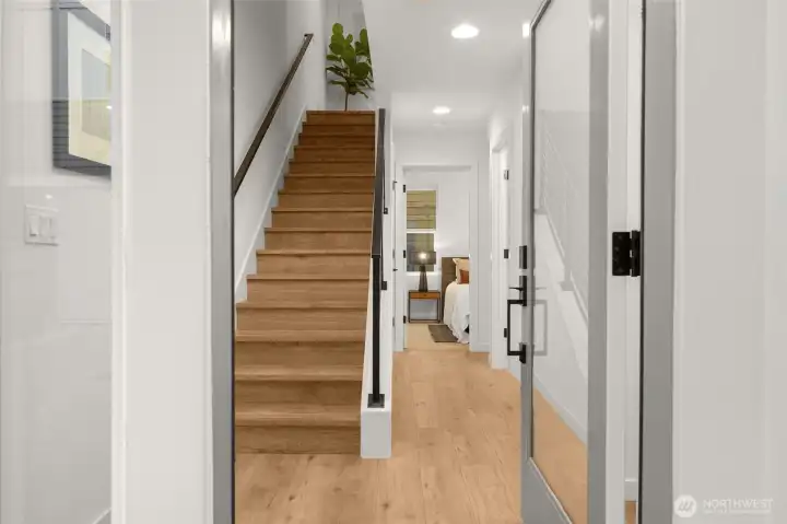 Come on in! Photos are staged model of similar floorplan. Color scheme and layout will differ.