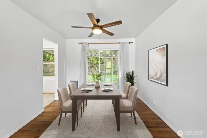 Dining Room, Staged Virtually