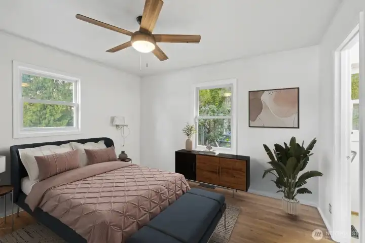 Primary Bedroom, Staged Virtually