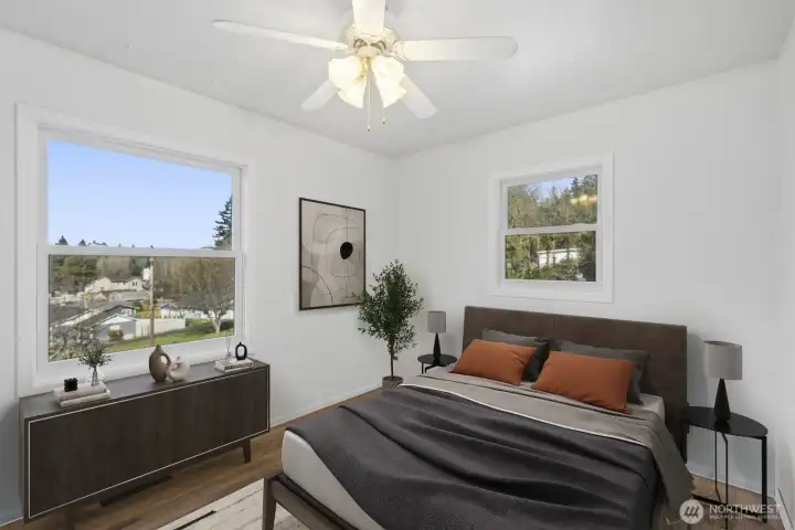 Second Bedroom, Staged Virtually