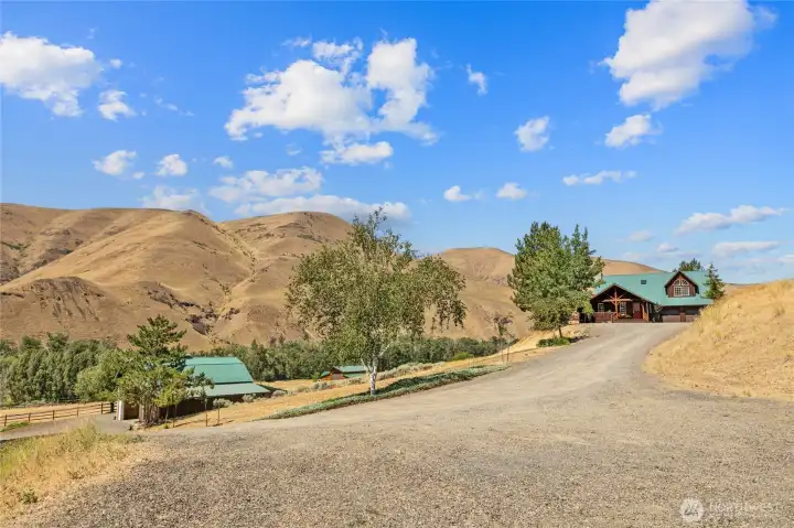 From this level you have views overlooking your land and buildings.