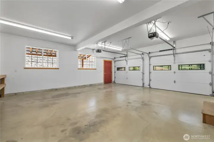 Generous sized attached  garage. Additional carport along the side.