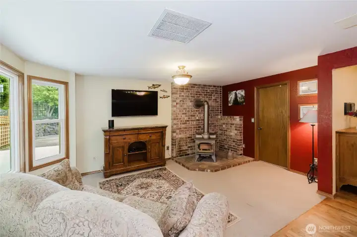Door to the right goes into the utility room and enclosed 3 car garage.