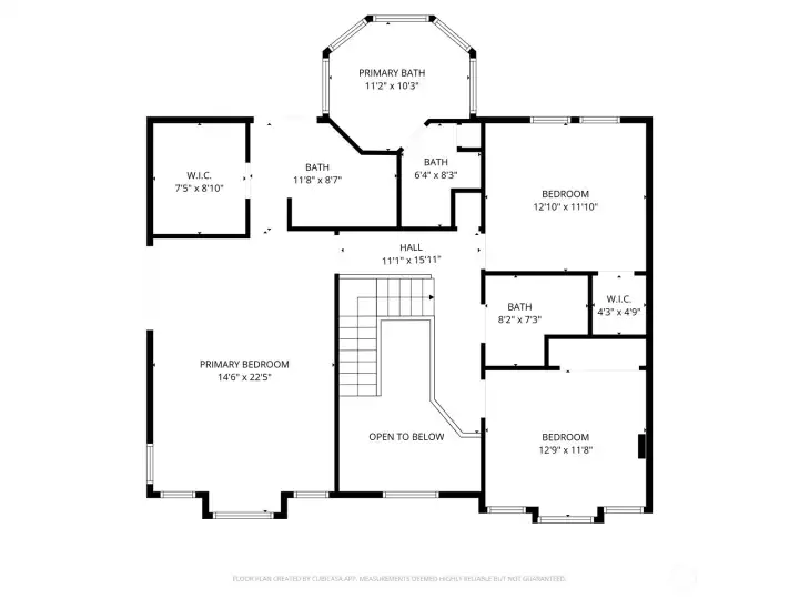 Upper floor plan.