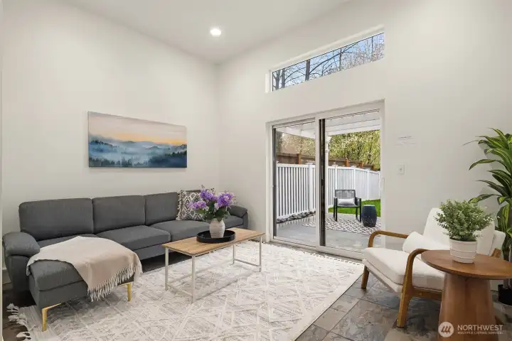 Lower 3rd Bedroom staged as Family Room