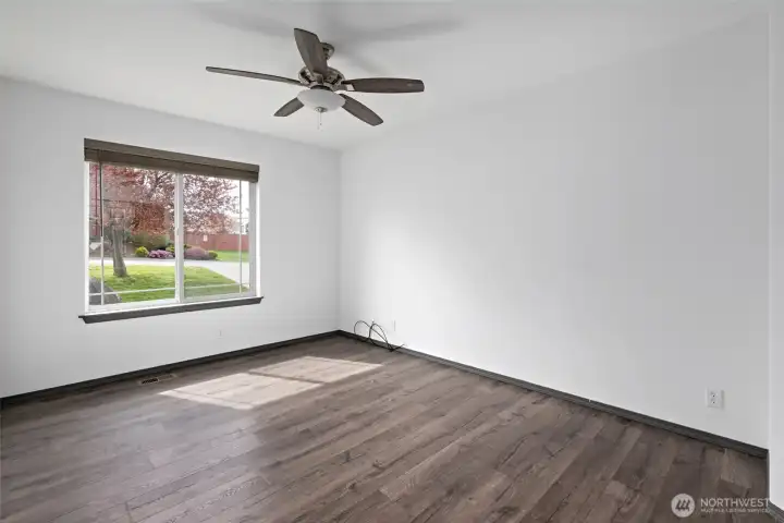 Bedroom #2 with window facing front yard.