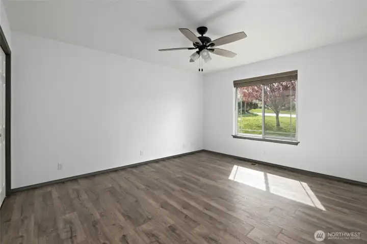 Bedroom #3 with window facing front yard.