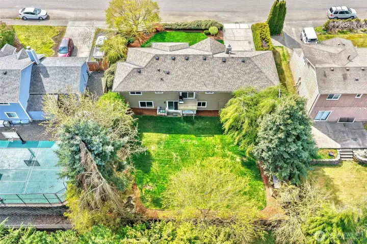 Very private backyard