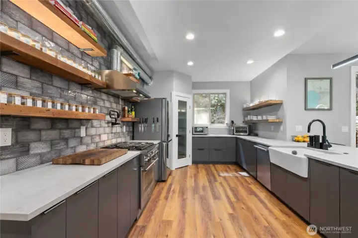 Enjoy cooking in this spacious kitchen with abundant counterspace.