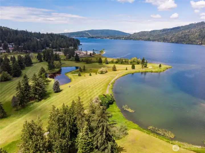 Sudden Valley Golf Course features picturesque views along Lake Whatcom.
