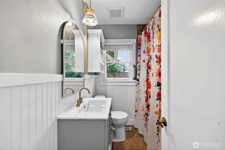 Updated full bathroom on main floor Updated full bathroom on main floor