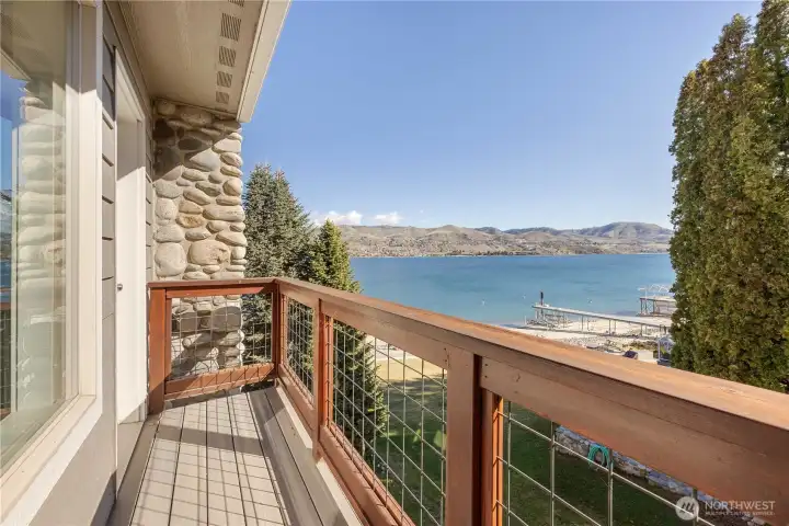 Lake view balcony off the loft.