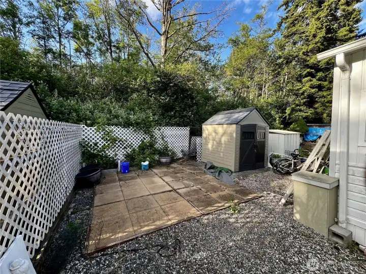 backyard w/shed