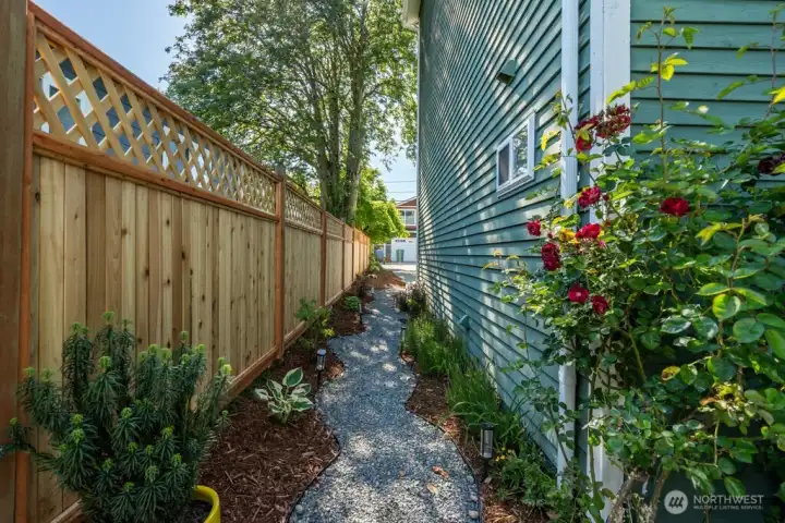 Side Yard Pathway and Garden