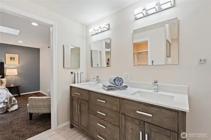 Completely remodeled primary bathroom & WIC