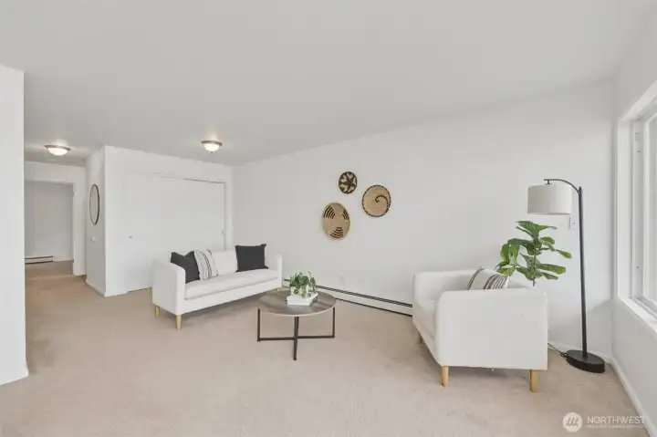 Generous sized living room has plenty of room for furniture Generous sized living room has plenty of room for furniture