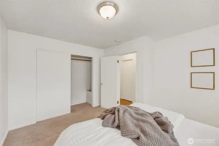 Spacious bedroom includes a large closet Spacious bedroom includes a large closet