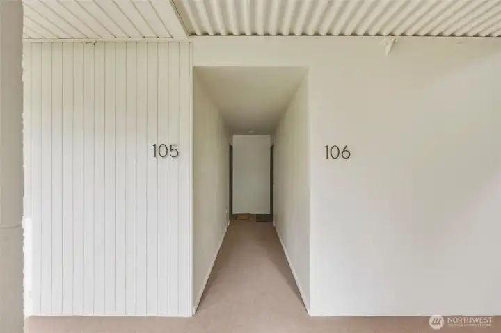 106 is an end unit that offers enhanced privacy and an abundance of natural light. 106 is an end unit that offers enhanced privacy and an abundance of natural light.