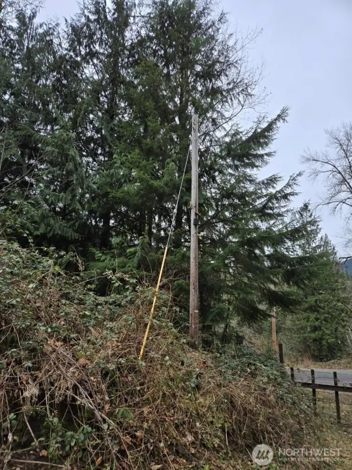 Power Pole on Corner of Property Power Pole on Corner of Property
