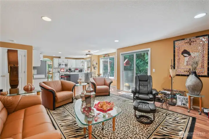 Family Room w/Slider to Patio & Gazebo