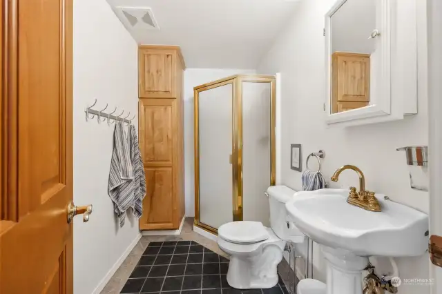 Lower level 3/4 bathroom is a great option for just coming off the lake.