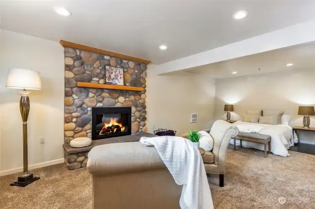 HUGE primary suite with own fireplace