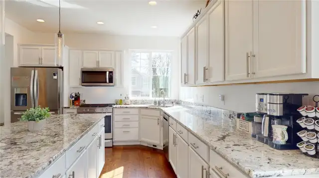 Enormous kitchen with plenty of counterspace