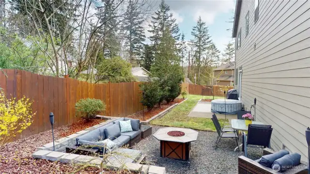 Looking onto the backyard