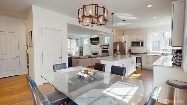 Dining room looking towards kitchen & living room