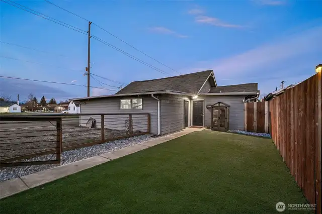 Private Fenced Yard with Durable Turf for Easy Upkeep