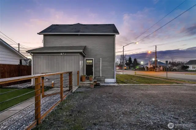 Off-Street Parking with Adjacent Fenced Yard  Off-Street Parking with Adjacent Fully Fenced Yard
