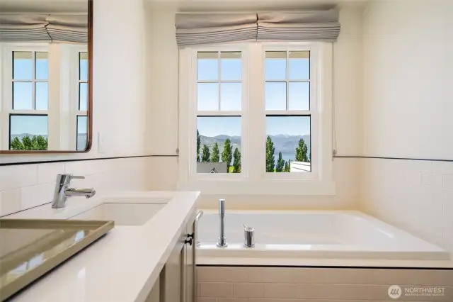 Primary bath soaking tub