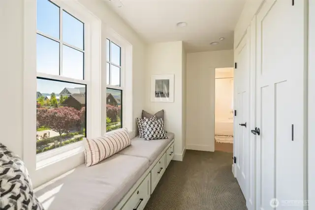 Second floor window bench