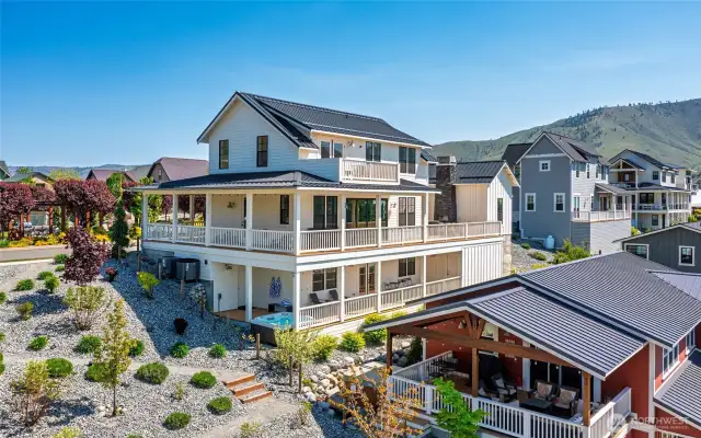 Double wrap around covered decks