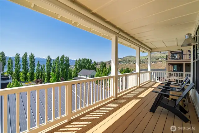 West-facing deck