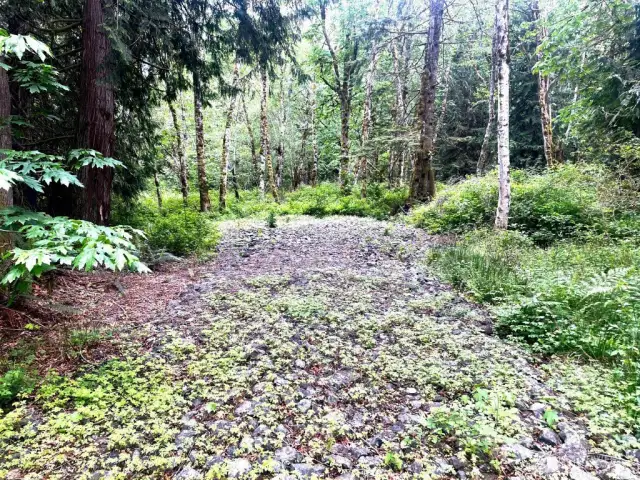 Approved well site is located at the end of the gravel road.