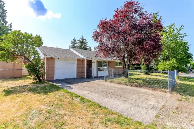 Home has great yard space and parking space!