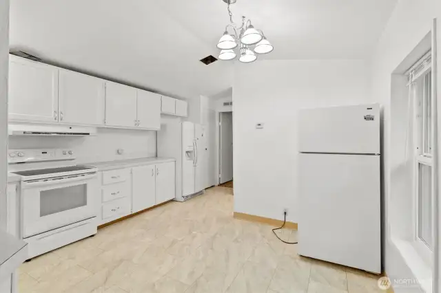 Large and open kitchen with plenty of cabinet storage
