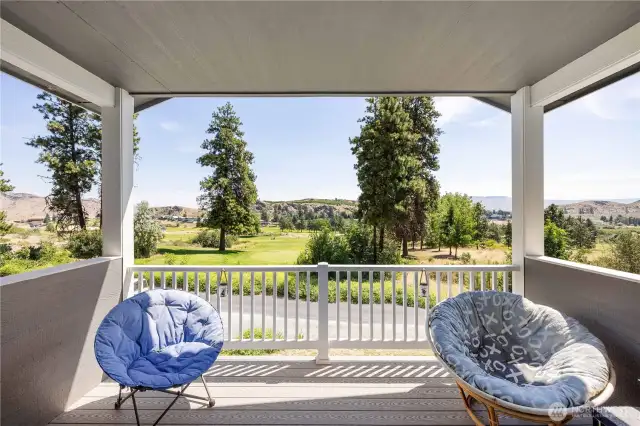 Upper, front facing deck