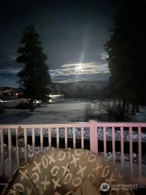 Winter view from the front facing, upper balcony.