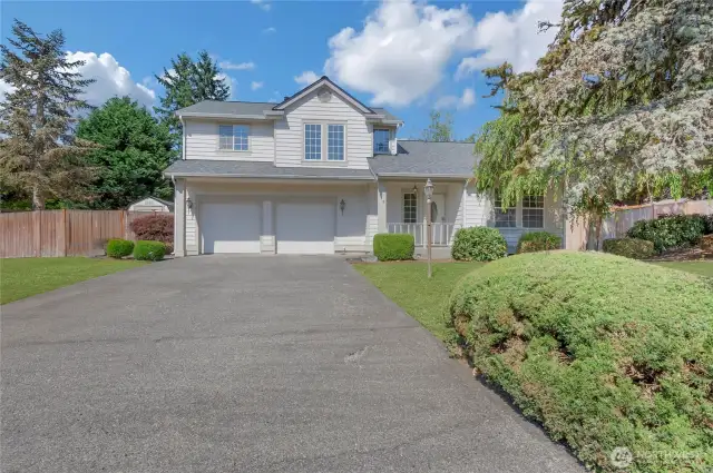 Ample parking with an extended driveway